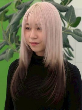 ブリーチカラー/ブラックエンドカラー/ホワイトベージュ