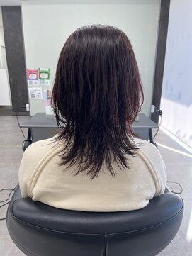 ガルボヘアー 桟橋店(garbo hair) 大人ウルフ 透明感カラー ケアトリートメント
