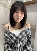 黒髪/クラゲヘアー/オリーブグレー/小顔/ココアベージュ/鹿島田