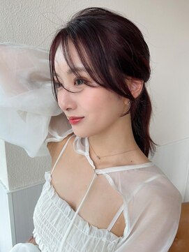 デラ バイ アフロート(DELA by afloat) 顔周りカット/小顔カット/前髪/艶ブラウン