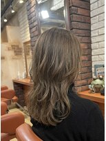 ヘアメイク フレンシア(hair make flencia)&nbsp;柔らかい質感のレイヤーミディアム【308スタイル】