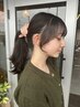 【横顔も可愛く!】顔周りカット+コテ巻き