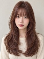 クレビア 名古屋(CreBiA)&nbsp;透明感ブラウンベージュ/レイヤーカット/ハッシュカット