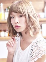 エマージュ 大宮(Emerge)&nbsp;かわいいアッシュカラー×ふんわりラフカール×フェザーボブ