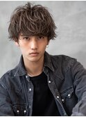 コンマヘアビジネスかき上げトランクスヘアショートレイヤー