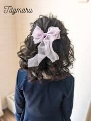 卒園式☆お子様ヘアセット☆ハーフアップ☆