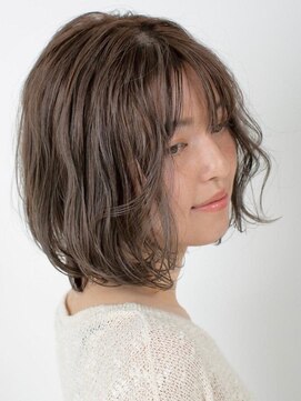 アース 三軒茶屋店(HAIR&MAKE EARTH) 三軒茶屋_レディース_ボブ_コテ巻き_パーマ_ブラウン_透明感_