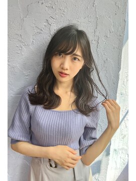 ヘアサロン ラムー 上石神井(ramuuu.) ゆるふわ波巻きミディ