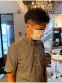リバースショート　アップバング　刈り上げマッシュ