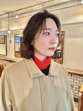 フランチェスカ(Francesca) ミディアムウェーブ ミディアムパーマ ハンサムボブ