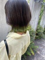 ブランシェ 西松山店 裾カラー☆黄緑