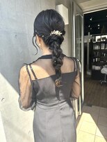 フルバング レッドブラウン 似合わせカット カルマパーマ