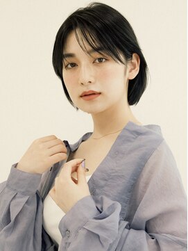 オンク 新宿(onk) 黒髪/グレーベージュ/レイヤーロング/前髪パーマ[新宿駅]