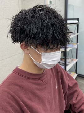 スターズ 柏(STARS) ツイストスパイラルパーマ　アッシュ　メンズカット　爽やか