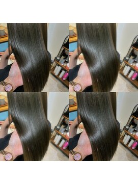 ブルーム ヘア デザイン(bloom hair design) オリーブベージュ 髪質改善トリートメント