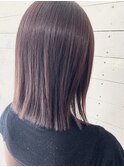 ピンクブラウン/髪質補修カラー/ブリーチなしカラー