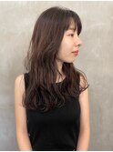【若松 詩季】前髪ありニュアンスパーマ/ブリーチなしカラー