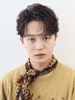 オーシャントーキョー 原宿(OCEAN TOKYO)&nbsp;韓国ヘアカルマパーマコンマバングセンターパート黒髪ニュアンス