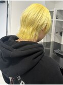 イエロー黒髪小顔クラゲヘアーオリーブグレーココアベージュ