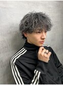 MEN'S HAIR/ダークアッシュ/ニュアンスパーマ/韓国マッシュ