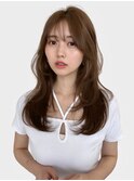 シースルーバング美髪大人可愛いナチュラルカール