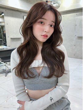 サイン 表参道(SIGN) 韓国トレンドレイヤーゆる巻きブリーチ無し髪質改善透明カラー