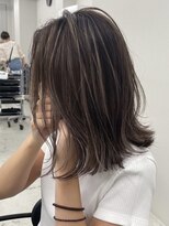 ハイライトバレイヤージュダブルカラーケアブリーチ白髪染め