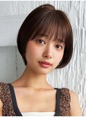 ボブ ショートカット 丸みボブ ひし形ショート 透明感 20代30代