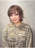 ナチュラルミルクティー×レイヤーボブ