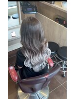 アース 会津若松店(HAIR&MAKE EARTH) グレージュ×ホワイトグラデーション