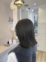 ジュエ ヘアー デザイン(Jue hair design)&nbsp;オリーブグレージュ/レイヤーボブ/ワンカラー/知立/20代/30代