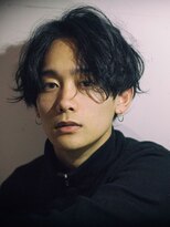【若井】センターパート無造作パーマ