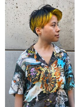 タイドヘア 茨木店(TIDE HAIR) 刈り上げショート_インナーイエロー
