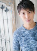 ≪mod's men≫爽やかヘーゼルベージュ束感ショートレイヤーQ