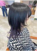 ウルフカット×パープル
