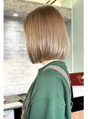 大人気☆ハイトーンベージュボブ♪