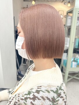ヒビヲ 横浜西口店(HIBIO) ナチュラルボブショートミニボブダブルカラーハイライトブリーチ