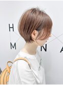 【丸みショート】大人ショート/ミルクティーベージュ
