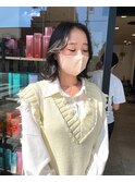小顔カット×眉メンテナンス