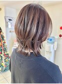 くびれボブミニウルフ透明感シルバーアッシュグレージュカラー