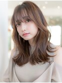 韓国レイヤーくびれヘア髪質改善透明感カラー前髪艶髪小顔