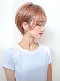 小顔耳かけハイトーンショートボブ/大人可愛い20代30代40代