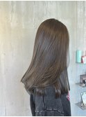 ブリーチなし透明感オリーブベージュ赤み消しグレージュ