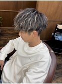 ホワイトメッシュツイスパマッシュツーブロック