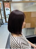 顔型別ヘアスタイル/ボブ/ラベンダーブラウン/ラベンダー