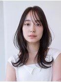 ザクザクレイヤー/20代30代大人かわいい/シースルーバング
