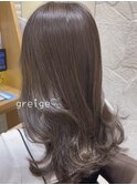 透明感グレージュケアカラー水素トリートメント×MIHO