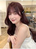 美髪レイヤーカット/顔まわりレイヤー/くびれロングレイヤー