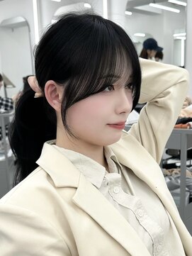 アマトウキョウ アユンチェ(AMA TOKYO×AYUNCHE) 前髪顔まわり韓国ヘアレイヤーカットサイドバンク2wayバンク韓国