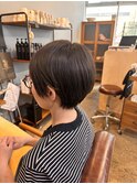 アプリコットオレンジ/ハイライトカラー/奥ゆきショート[千葉]